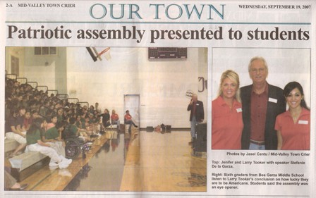 Picture of Article from Mid Valley Town Crier in Weslaco, Texas